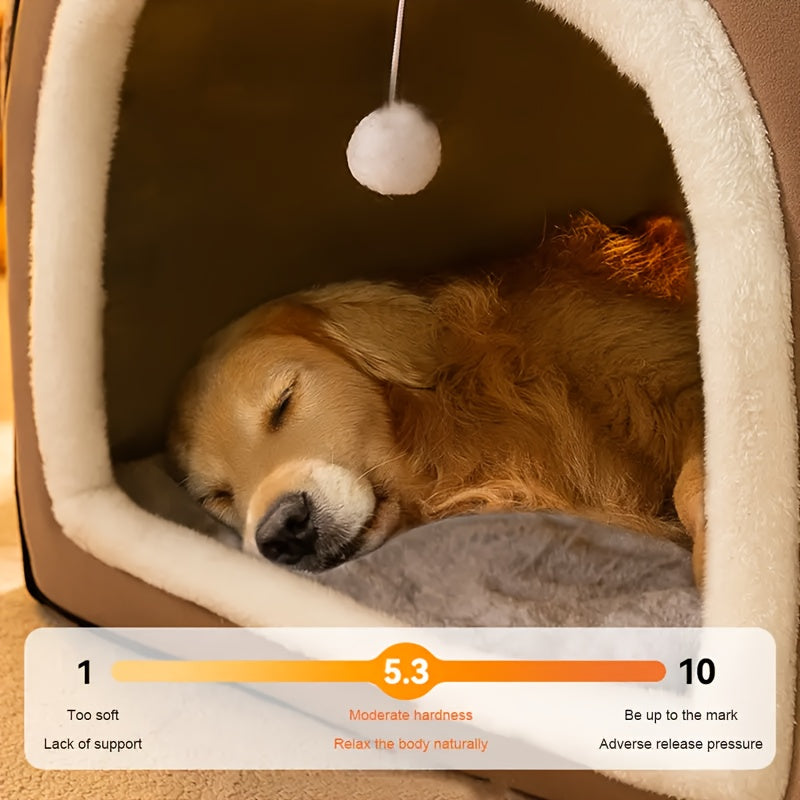 Up to 99Lbs Washable Cozy All-Season Dog&Cats Bed - Non-Slip Bottom, Cartoon Design, Removable for Small to Large Dogs Suitable for Dogs & Cats