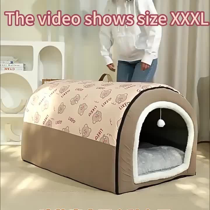 Up to 99Lbs Washable Cozy All-Season Dog&Cats Bed - Non-Slip Bottom, Cartoon Design, Removable for Small to Large Dogs Suitable for Dogs & Cats